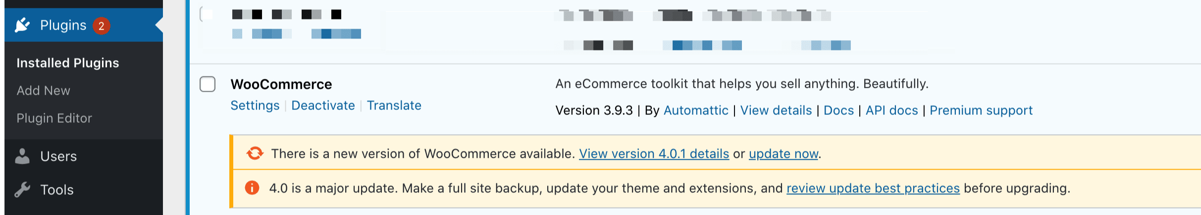 If you recently updated WooCommerce, you might have spotted a notice like this on your Plugins page.